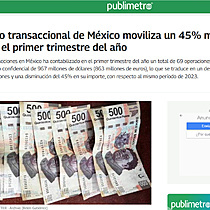 El mercado transaccional de Mxico moviliza un 45% menos de capital en el primer trimestre del ao